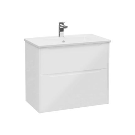 VitrA Integra Square Lavabo Dolabı, 80 cm, İki Çekmeceli , Parlak Beyaz