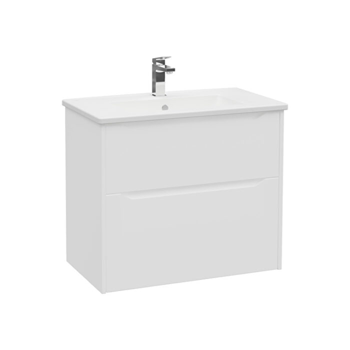80211-2.jpg VitrA Integra Square Lavabo Dolabı, 80 cm, İki Çekmeceli , Mat Beyaz - 80211 - Banyo Alt Modülleri - 1