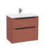 VitrA Integra Square Lavabo Dolabı, 80 cm, İki Çekmeceli , Mat Kırmızı - 80214 - Banyo Alt Modülleri