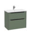VitrA Integra Square Lavabo Dolabı, 80 cm, İki Çekmeceli , Mat Yeşil - 80215 - Banyo Alt Modülleri