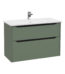 VitrA Integra Square Lavabo Dolabı, 100 cm, İki Çekmeceli , Mat Yeşil - 80224 - Banyo Alt Modülleri