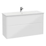 VitrA Integra Square Lavabo Dolabı, 120 cm, İki Çekmeceli , Parlak Beyaz - 80228 - Banyo Alt Modülleri - 1
