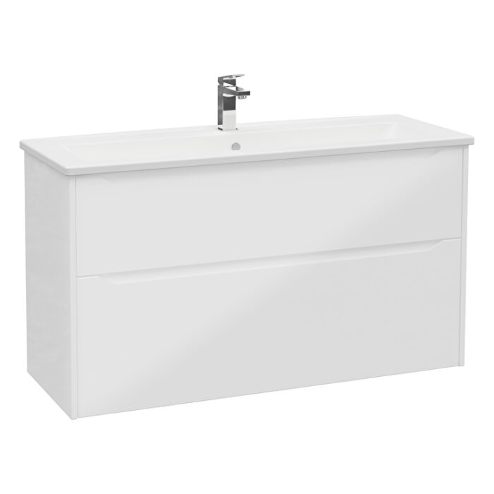 80228-2.jpg VitrA Integra Square Lavabo Dolabı, 120 cm, İki Çekmeceli , Parlak Beyaz - 80228 - Banyo Alt Modülleri - 1