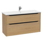 VitrA Integra Square Lavabo Dolabı, 120 cm, İki Çekmeceli , Altın Meşe - Görsel 2