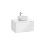 VitrA Integra Square Lavabo Dolabı, 80 cm, Bir Çekmeceli, Çanak Lavabo Uyumlu, Parlak Beyaz, Lavabosuz