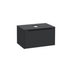 VitrA Integra Square Lavabo Dolabı, 80 cm, Bir Çekmeceli, Çanak Lavabo Uyumlu, Mat Grafit, Lavabosuz - 80275 - Banyo Alt Modülleri - 1