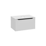 VitrA Integra Square Lavabo Dolabı, 80 cm, Bir Çekmeceli, Çanak Lavabo Uyumlu, Mat Açık Gri, Lavabosuz - 80279 - Banyo Alt Modülleri - 1