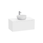 VitrA Integra Square Lavabo Dolabı, 100 cm, Bir Çekmeceli, Çanak Lavabo Uyumlu, Mat Beyaz, Lavabosuz - 80283 - Banyo Alt Modülleri