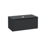 VitrA Integra Square Lavabo Dolabı, 100 cm, Bir Çekmeceli, Çanak Lavabo Uyumlu, Mat Grafit, Lavabosuz - 80284 - Banyo Alt Modülleri - 1