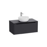 VitrA Integra Square Lavabo Dolabı, 100 cm, Bir Çekmeceli, Çanak Lavabo Uyumlu, Mat Grafit, Lavabosuz - 80284 - Banyo Alt Modülleri