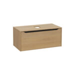 VitrA Integra Square Lavabo Dolabı, 100 cm, Bir Çekmeceli, Çanak Lavabo Uyumlu, Altın Meşe, Lavabosuz - 80285 - Banyo Alt Modülleri - 1