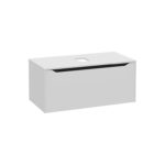 VitrA Integra Square Lavabo Dolabı, 100 cm, Bir Çekmeceli, Çanak Lavabo Uyumlu, Mat Açık Gri, Lavabosuz