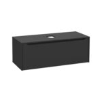 VitrA Integra Square Lavabo Dolabı, 120 cm, Bir Çekmeceli, Çanak Lavabo Uyumlu, Mat Grafit, Lavabosuz - 80293 - Banyo Alt Modülleri