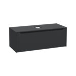VitrA Integra Square Lavabo Dolabı, 120 cm, Bir Çekmeceli, Çanak Lavabo Uyumlu, Mat Grafit, Lavabosuz - 80293 - Banyo Alt Modülleri - 1