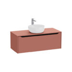 VitrA Integra Square Lavabo Dolabı, 120 cm, Bir Çekmeceli, Çanak Lavabo Uyumlu, Mat Kırmızı, Lavabosuz - Görsel 3