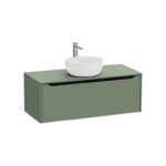 VitrA Integra Square Lavabo Dolabı, 120 cm, Bir Çekmeceli, Çanak Lavabo Uyumlu, Mat Yeşil, Lavabosuz - Görsel 3