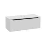 VitrA Integra Square Lavabo Dolabı, 120 cm, Bir Çekmeceli, Çanak Lavabo Uyumlu, Mat Açık Gri, Lavabosuz