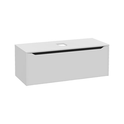 VitrA Integra Square Lavabo Dolabı, 120 cm, Bir Çekmeceli, Çanak Lavabo Uyumlu, Mat Açık Gri, Lavabosuz