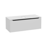 VitrA Integra Square Lavabo Dolabı, 120 cm, Bir Çekmeceli, Çanak Lavabo Uyumlu, Mat Açık Gri, Lavabosuz - Görsel 2
