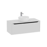 VitrA Integra Square Lavabo Dolabı, 120 cm, Bir Çekmeceli, Çanak Lavabo Uyumlu, Mat Açık Gri, Lavabosuz - Görsel 3