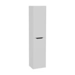 VitrA Integra Square Boy Dolabı, 40 cm, İki Kapaklı, Çamaşır Sepetli, Mat Açık Gri, Sol