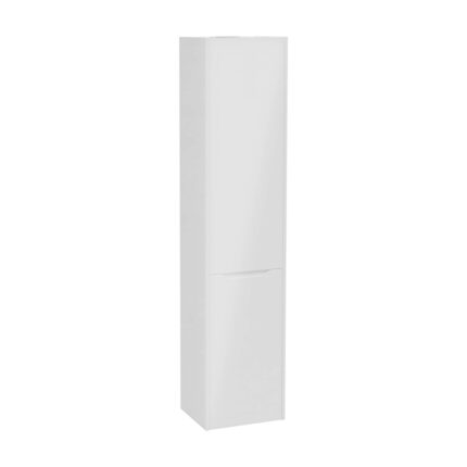 VitrA Integra Square Boy Dolabı, 40 cm, İki Kapaklı, Çamaşır Sepetli, Parlak Beyaz, Sağ
