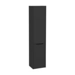 VitrA Integra Square Boy Dolabı, 40 cm, İki Kapaklı, Çamaşır Sepetli, Mat Grafit, Sol - 80329 - Boy Dolaplar