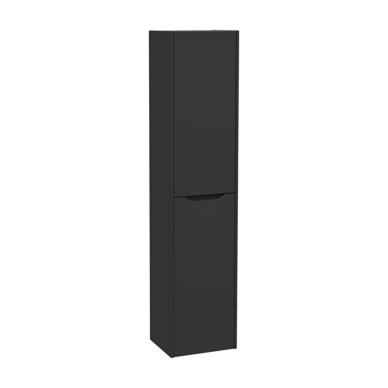 VitrA Integra Square Boy Dolabı, 40 cm, İki Kapaklı, Mat Grafit, Sol - 80320 - Boy Dolaplar