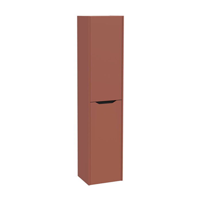 VitrA Integra Square Boy Dolabı, 40 cm, İki Kapaklı, Mat Kırmızı, Sol - Görsel 2
