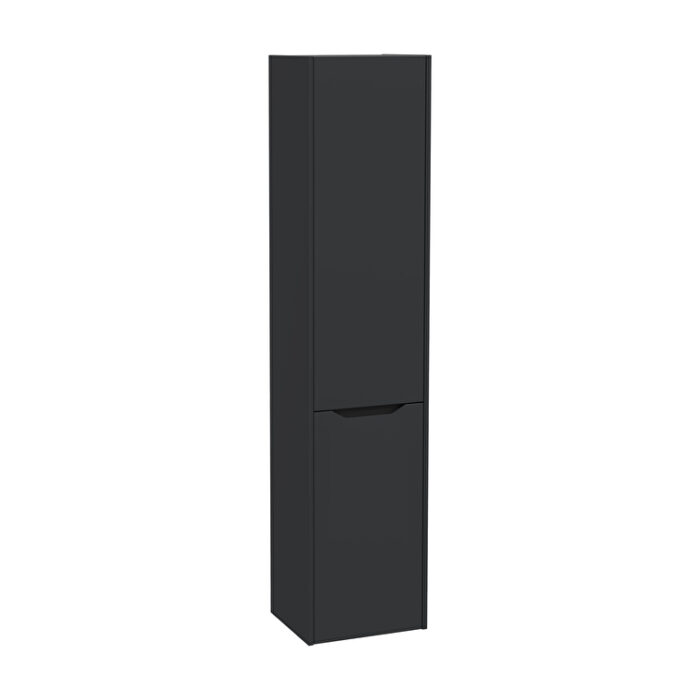 80329-2.jpg VitrA Integra Square Boy Dolabı, 40 cm, İki Kapaklı, Çamaşır Sepetli, Mat Grafit, Sol - 80329 - Boy Dolaplar - 1