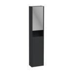 VitrA Integra Square Boy Dolabı, 30 cm, İki Kapaklı, Dar, Mat Grafit, Sağ - 80338 - Boy Dolaplar - 1