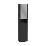 VitrA Integra Square Boy Dolabı, 30 cm, İki Kapaklı, Dar, Mat Grafit, Sol - 80347 - Boy Dolaplar