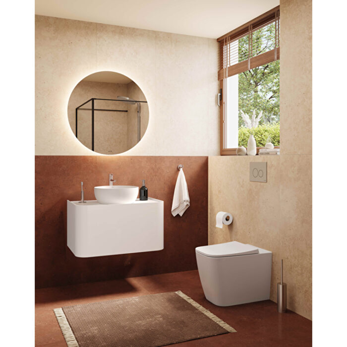 VitrA Prime Yuvarlak Ayna, 80 cm, Aydınlatmalı, Sensörlü - 67042 - Banyo Üst Modülleri - 28