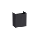 VitrA Integra Square Lavabo Dolabı, 60 cm, İki Kapaklı, Dar, Mat Grafit - 80427 - Banyo Alt Modülleri - 1