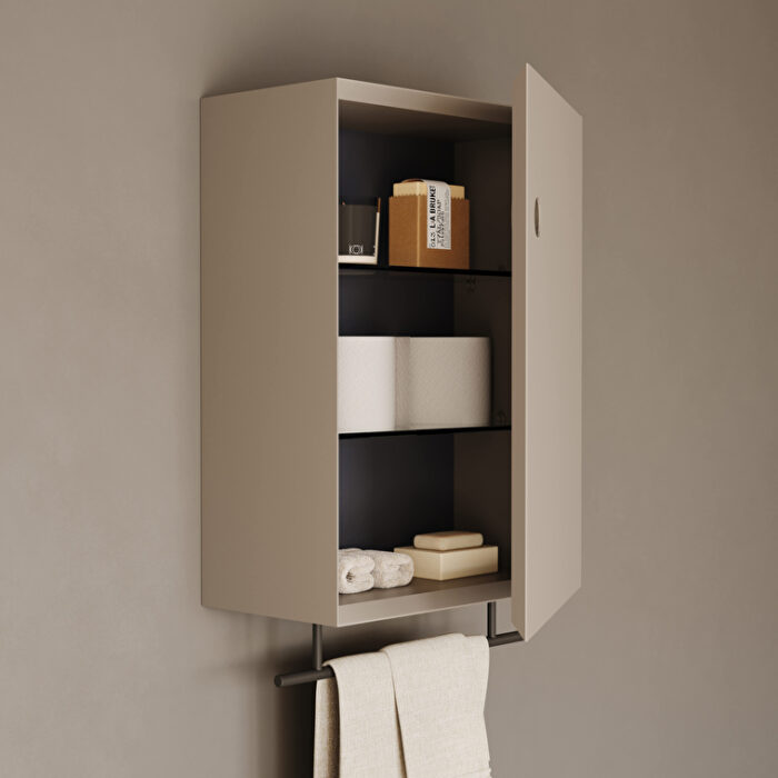 VitrA Plural Üst Ünite, 50 cm, Bir Kapaklı, Mat Soft Bej, Sağ - Görsel 2
