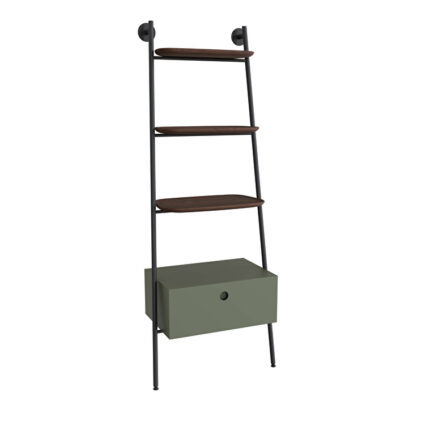 VitrA Plural Merdiven Raflı Ünite, 60 cm, Bir Çekmeceli, Mat Retro Yeşili