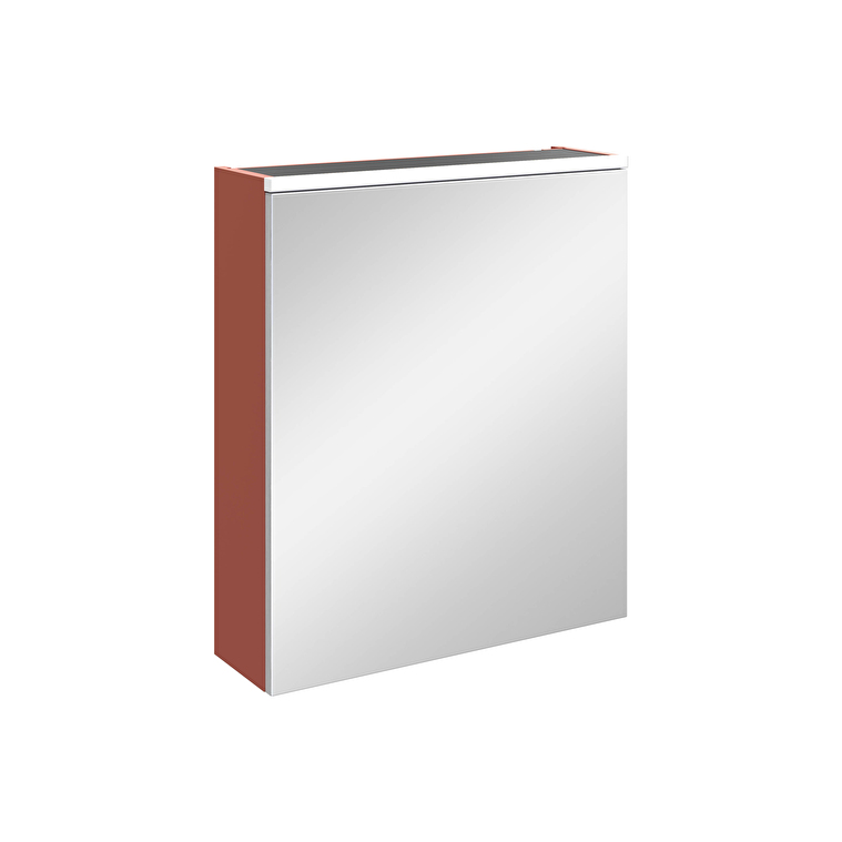 VitrA Core Dolaplı Ayna, 60 cm, Aydınlatmalı, Mat Kırmızı, Sağ - 80510 - Banyo Üst Modülleri