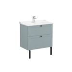 VitrA Root Classic Lavabo Dolabı, 80 cm, İki Çekmeceli, Klasik Lavabo, Mat Fiyord Yeşili - 68872 - Banyo Alt Modülleri - 2