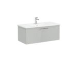 VitrA Root Flat Lavabo Dolabı, 100 cm, Bir Çekmeceli, Köşeli Lavabo, Parlak İnci Grisi - Görsel 2