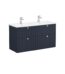 VitrA Root Groove Lavabo Dolabı, 120 cm, Dört Çekmeceli, Yuvarlak Lavabo, Mat Lacivert - 69525 - Banyo Alt Modülleri
