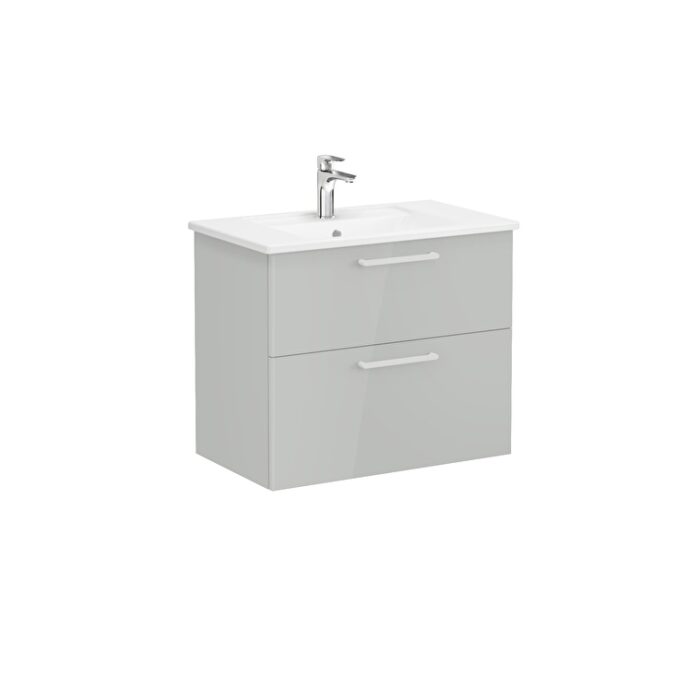 91aa815d4a74b7e822e8db0e61fc18540f23b53f-3.jpg VitrA Root Flat Lavabo Dolabı, 80 cm, İki Çekmeceli, Köşeli Lavabo, Parlak İnci Grisi - 66310 - Banyo Alt Modülleri - 2