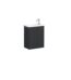 VitrA Root Groove Lavabo Dolabı, 45 cm, Bir Kapaklı, Dar, Köşeli Lavabo, Mat Grafit, Sağ - 69188 - Banyo Alt Modülleri