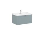 VitrA Root Classic Lavabo Dolabı, 80 cm, Bir Çekmeceli, Klasik Lavabo, Mat Fiyord Yeşili - 68809 - Banyo Alt Modülleri