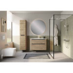 VitrA Integra Round Lavabo Dolabı, 100 cm, İki Çekmeceli , Altın Meşe - Görsel 2