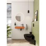 VitrA Archiplan Ayna, 60 cm, Raflı, Metal, Siyah - Görsel 4