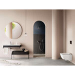 VitrA Equal Lavabo Ünitesi, 100 cm, Asimetrik Beyaz Lavabolu, Havluluklu, Hareli Siyah Meşe - 64088 - Fonksiyonel ve Tamamlayıcı Ürünler - 7