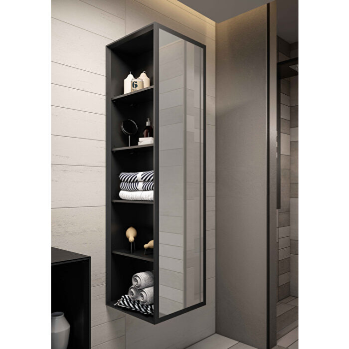 VitrA Frame Bornoz Ünitesi, 40 cm, Kapaklı, Mat Soft Siyah - Görsel 3
