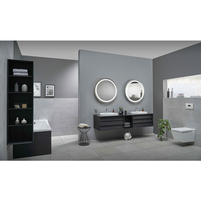 VitrA Frame Bornoz Ünitesi, 40 cm, Kapaklı, Mat Soft Siyah - Görsel 6