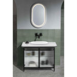 VitrA Liquid Lavabo Dolabı, 100 cm, Metal Kapaklı , Ayaklı - 66742 - Banyo Alt Modülleri - 11