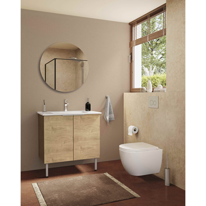 VitrA Prime Yuvarlak Ayna, 80 cm, Aydınlatmalı, Sensörlü - 67042 - Banyo Üst Modülleri - 22